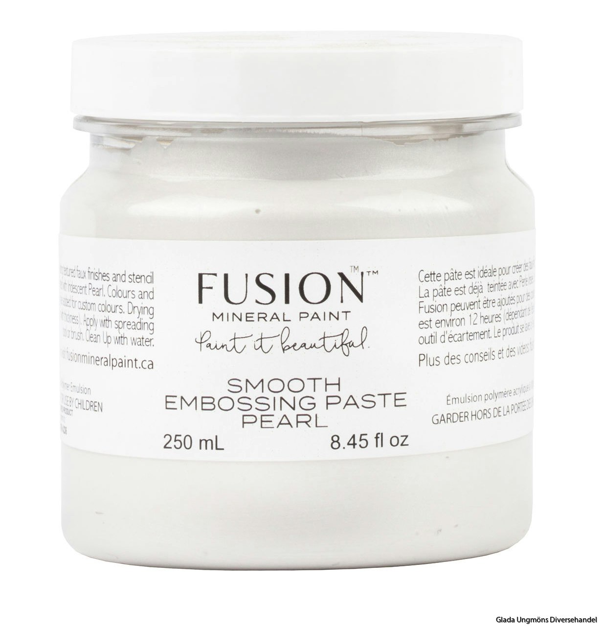 Fusion Mineral Paint - Embossing Paste - 250ml Texturpasta stencil upphöjt struktur glada ungmön