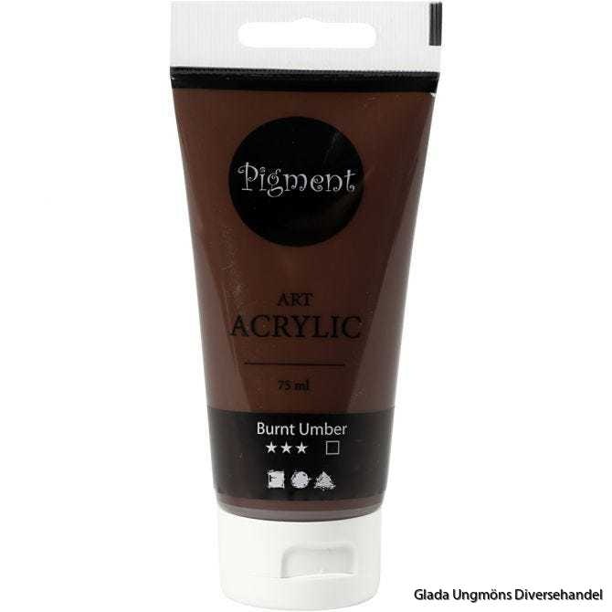 Akrylfärg  Burnt Umber 75ml