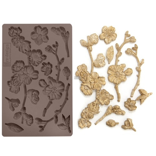 Redesign Décor Moulds® - Cherry Blossoms, silikonformar, körsbärsblommor, resin, choklad, gjuta,