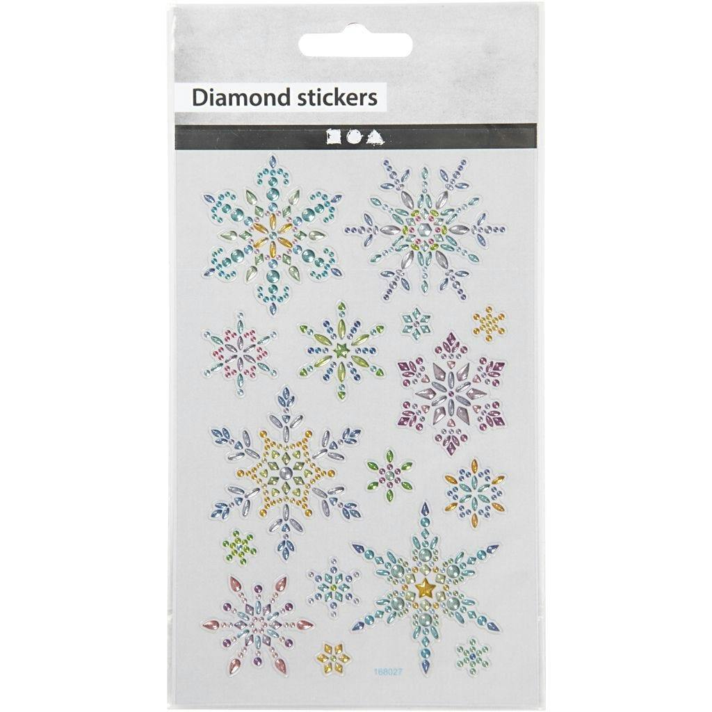 Diamond Stickers Snow  snö silver glitter dekaler glada ungmön