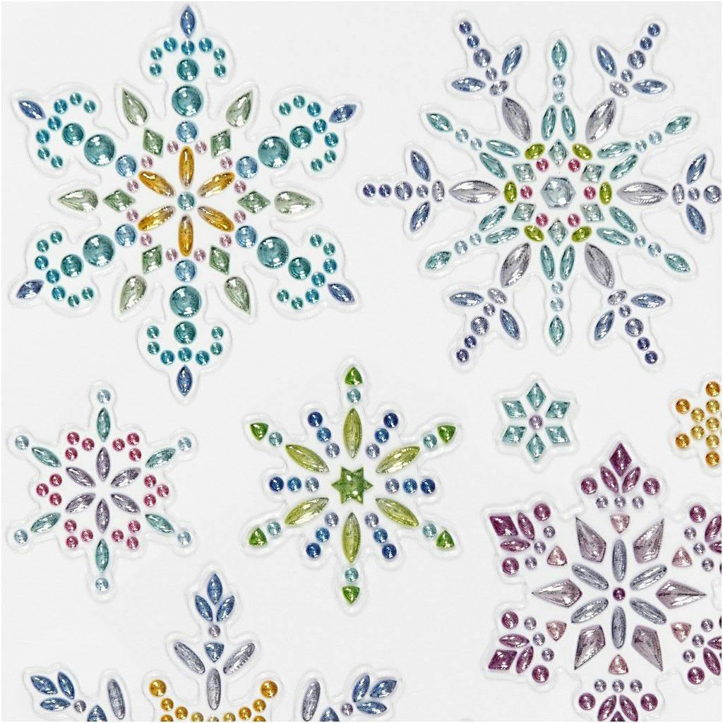 Diamond Stickers Snow  snö silver glitter dekaler glada ungmön