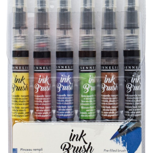 Sennelier Ink Brush 6-set - Trendy colours