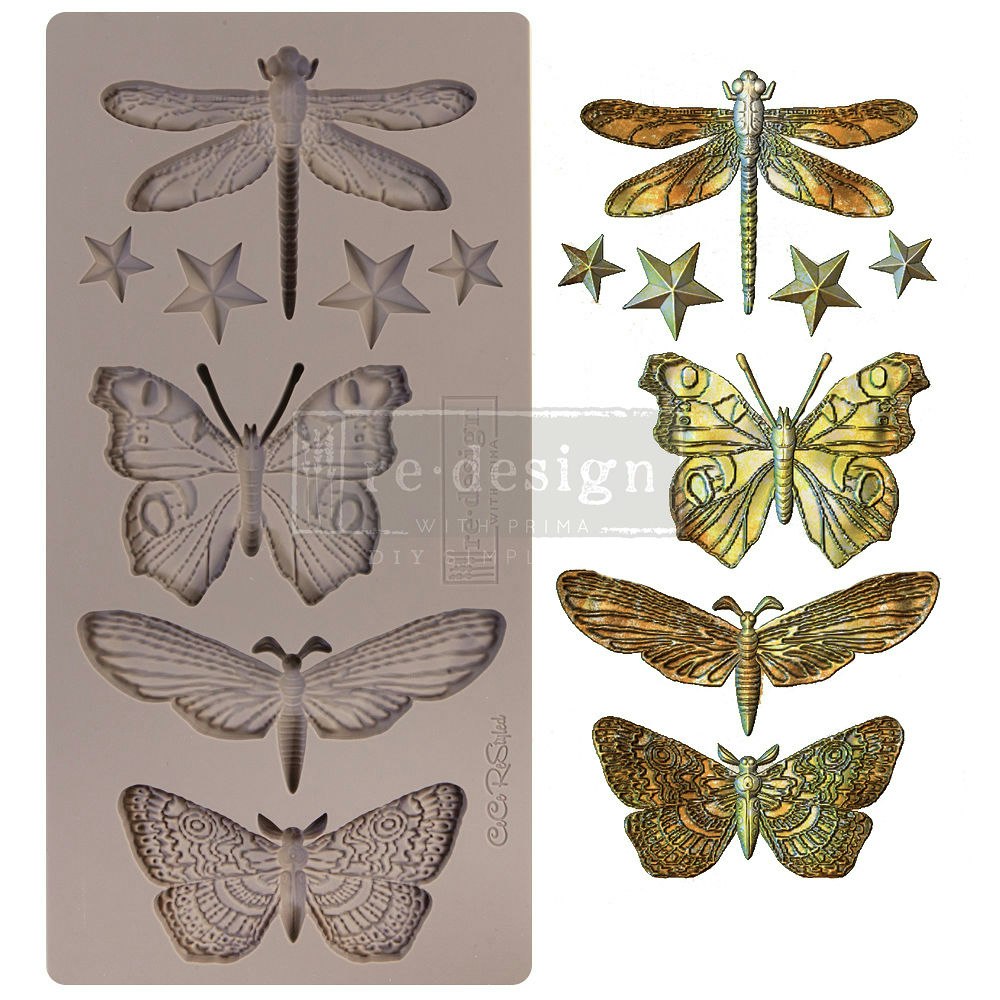 Re Design Insecta & Stars Moulds Silikonform, gjuta, resin, lera, betong, smältlim