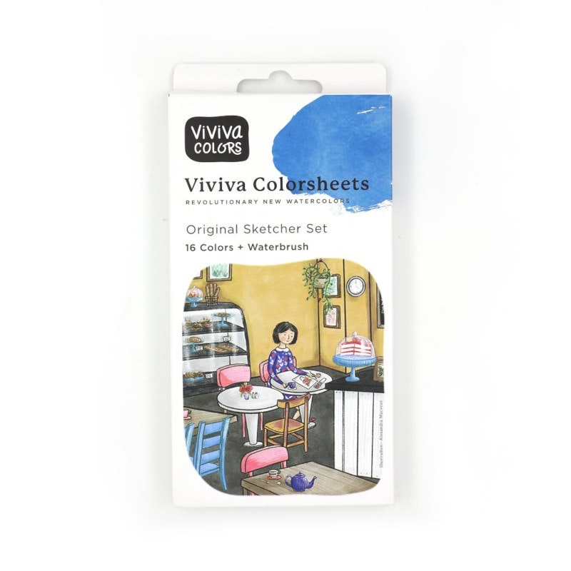 Viviva Colorsheets Original Sketcher Set  platta koncentrerade akvarellfärger