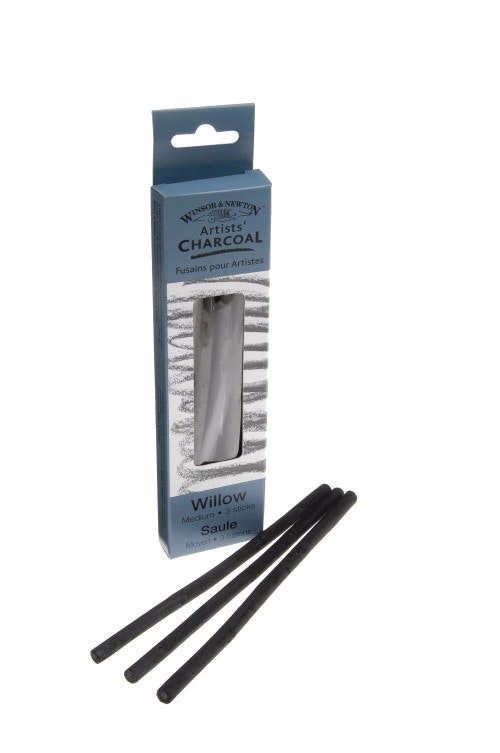 Ritkol Winsor & Newton Willow charcoal vattenlöslig ren kol glada ungmön
