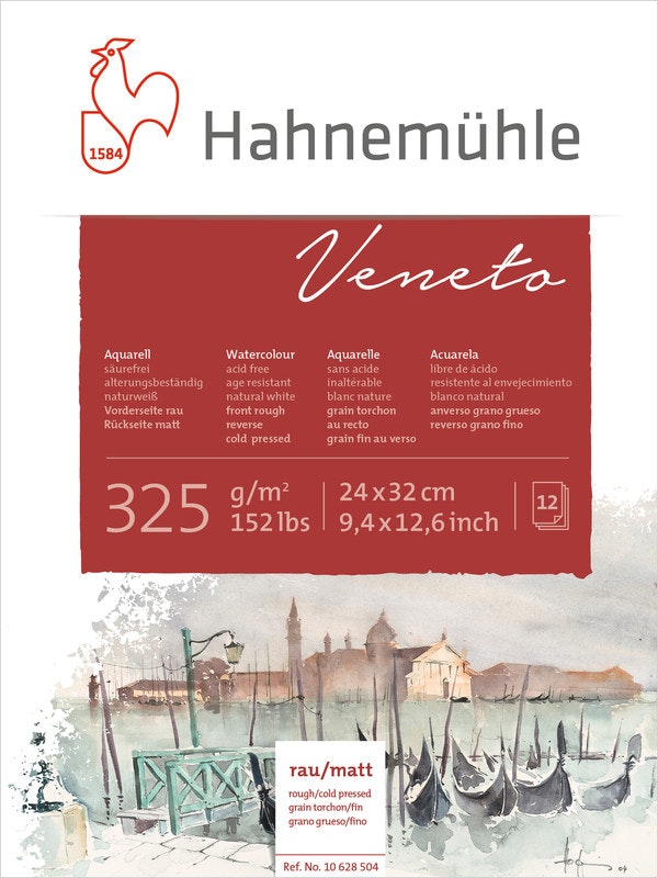 Akvarellblock Hahnemühle Veneto 325g beställningsvara glada ungmön