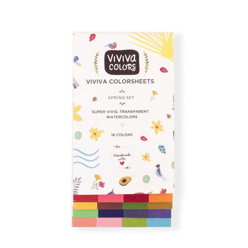 Viviva Colorsheets Spring Set platta koncentrerade akvarellfärger