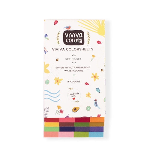 Viviva Colorsheets Spring Set + Pensel