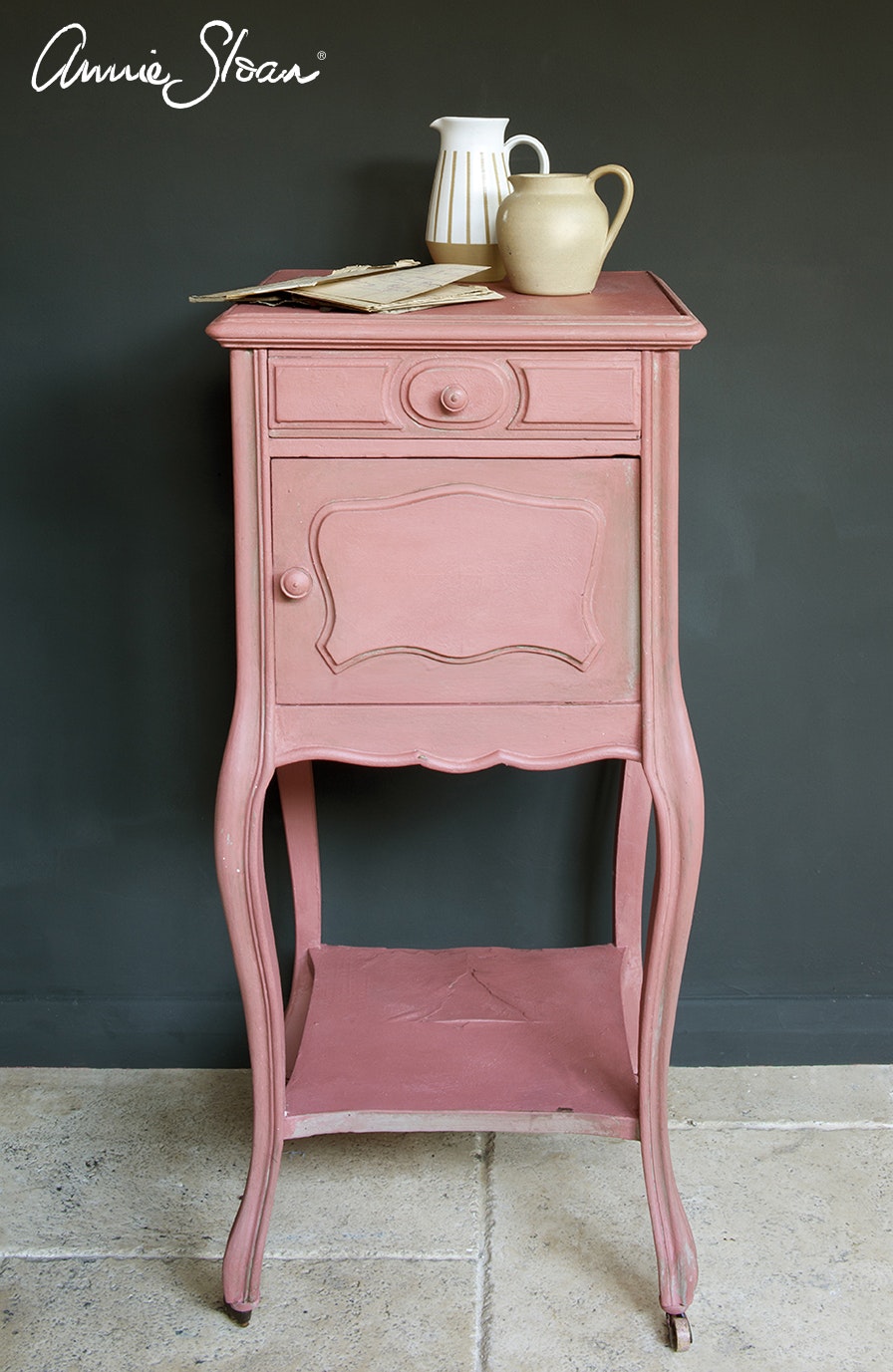 Annie Sloan Chalk paint Scandinavian Pink  målad byrå skåp Glada ungmöns diversehandel bild 6