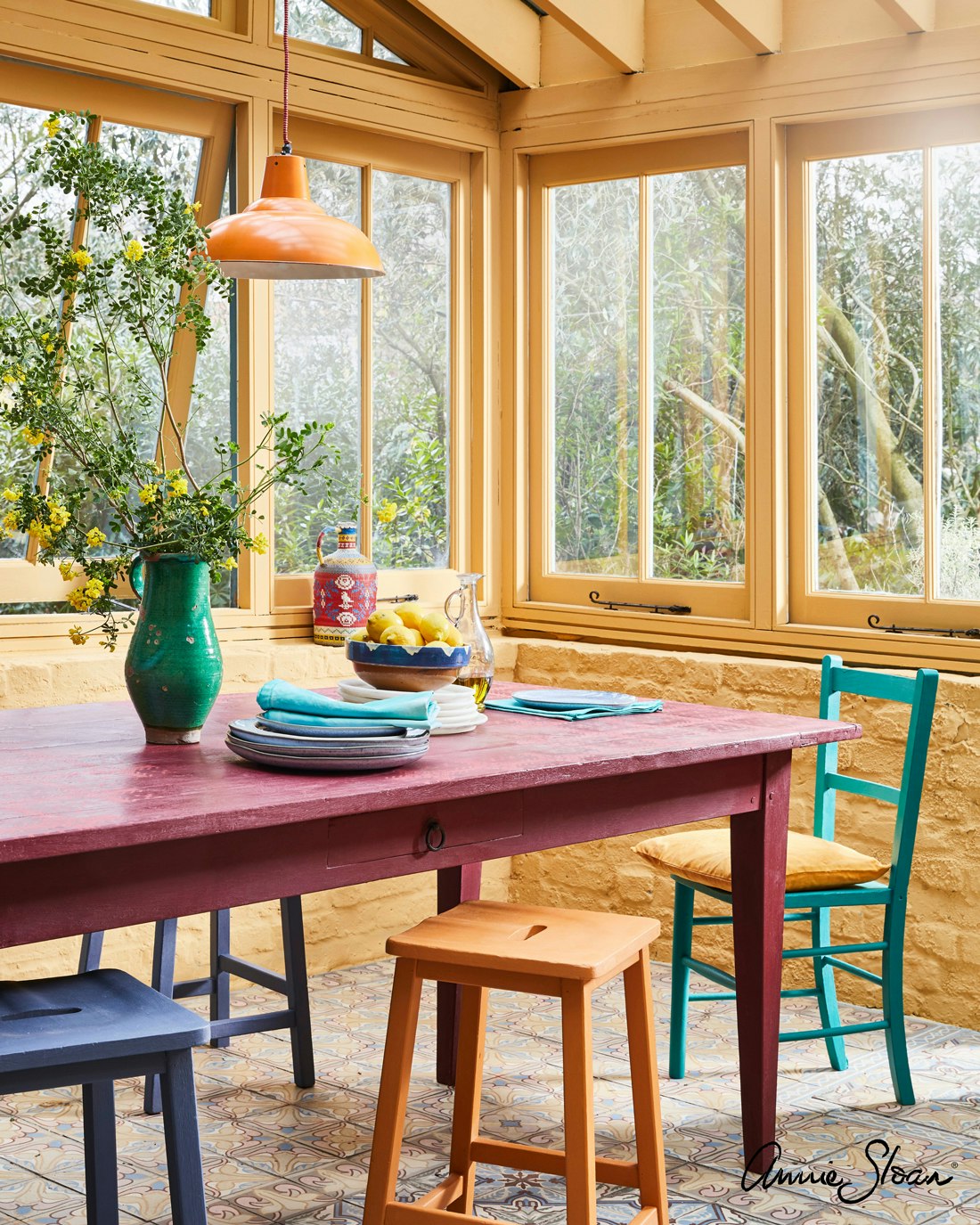 Annie Sloan Chalk paint Arles målad interiör Glada ungmöns diversehandel bild 9