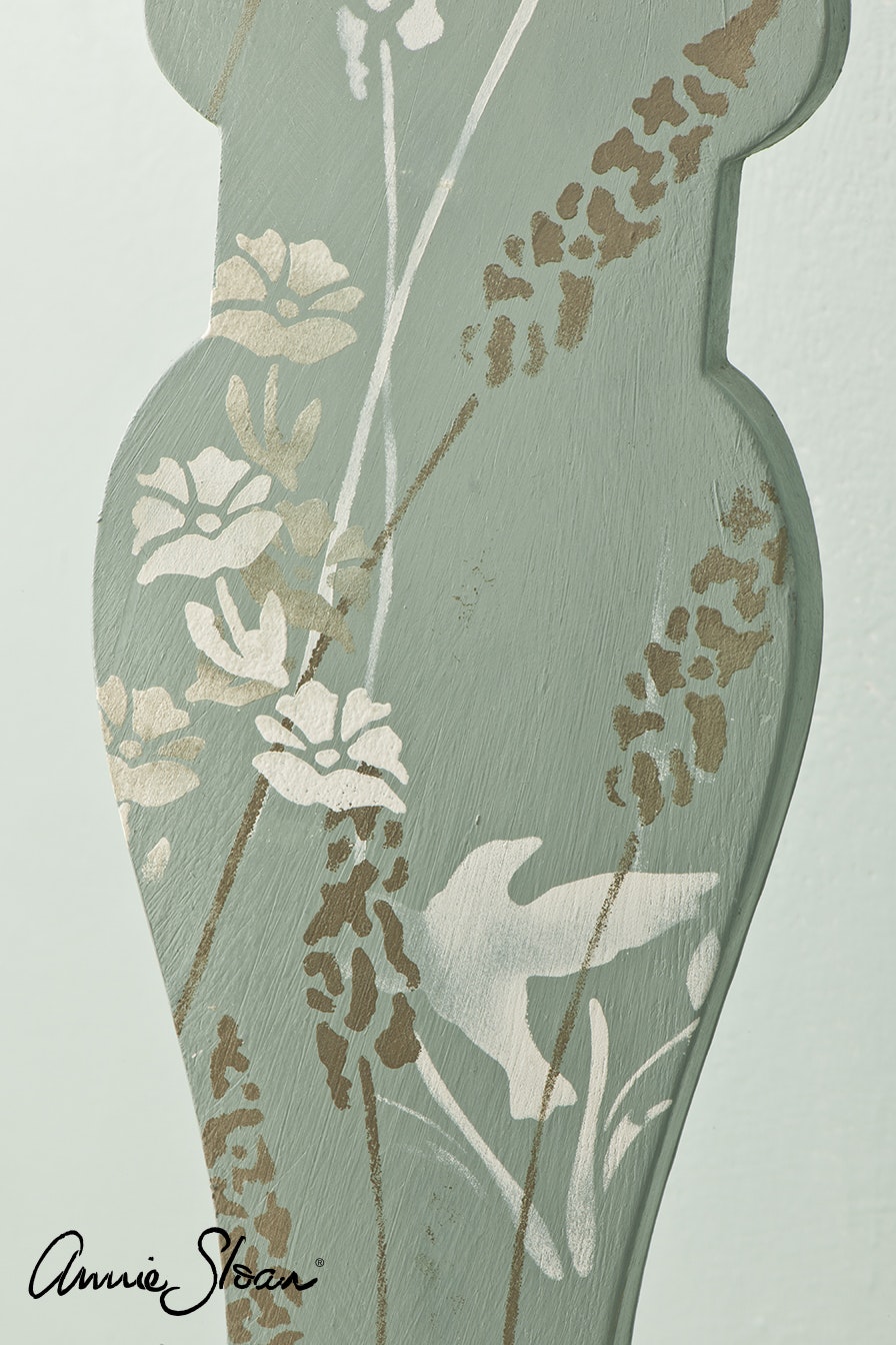 Annie Sloan Chalk paint Duck Egg Blue målad stol Glada ungmöns diversehandel bild 8