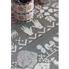 Annie Sloan Chalk paint French Linen målat bord schablon stencil Glada ungmöns diversehandel bild 15
