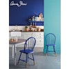 Annie Sloan Chalk paint Napoleonic Blue målad vägg kök interiör Glada ungmöns diversehandel bild 17