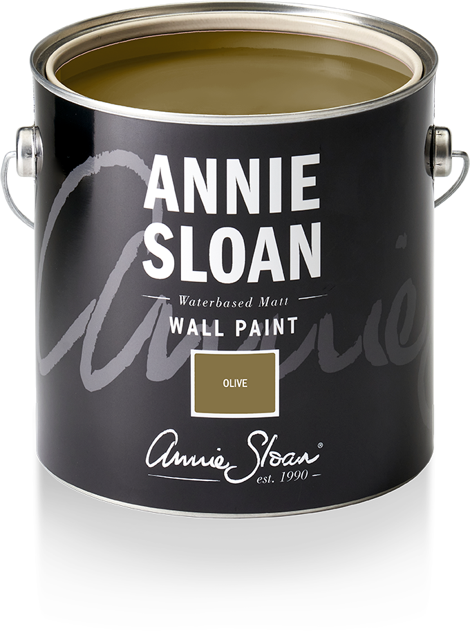 Annie Sloan Wall Paint Olive, Väggfärg, Ljust Mossgrön, Bladgrön, Glada Ungmön