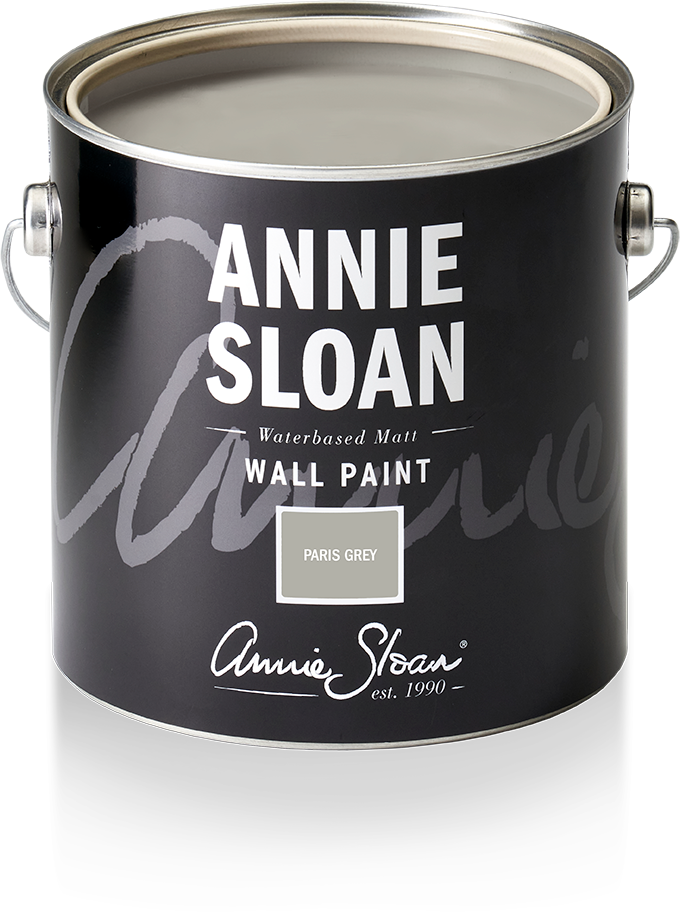 Annie Sloan Wall Paint  Paris Grey, Väggfärg Grå, mild, Glada Ungmön