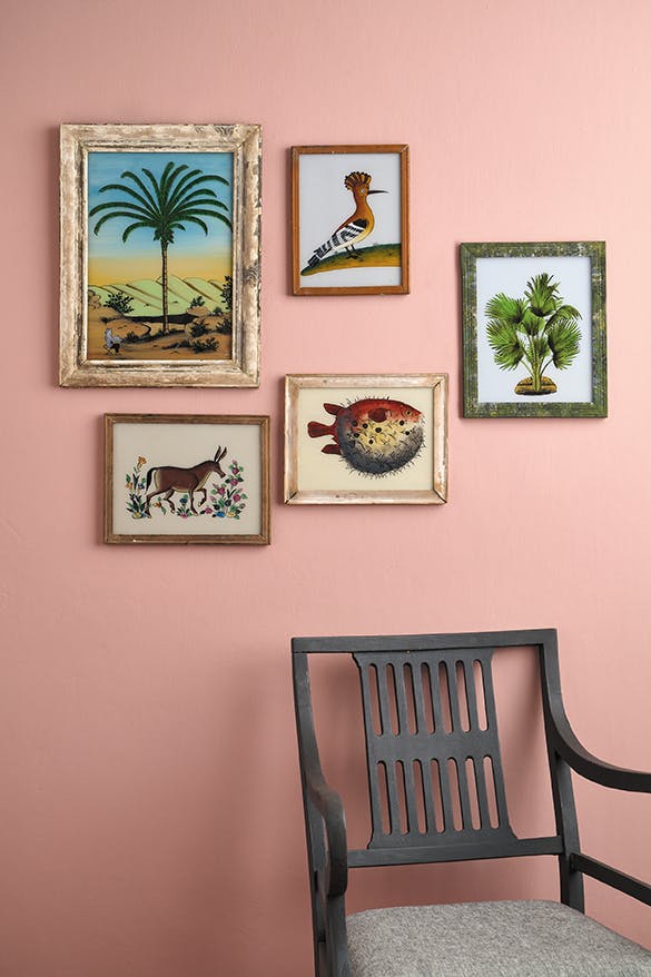 Annie Sloan Wall Paint Piranesi Pink väggfärg interiör stol tavlor dimrosa glada ungmöns diversehandel 4