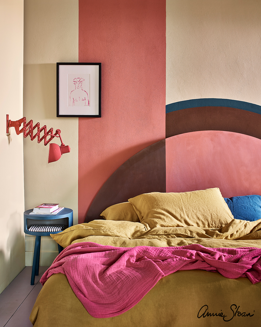 Annie Sloan Wall Paint Old Ochre, Väggfärg, Beige, Mörkt Cremefärgad, Hud, Glada Ungmön