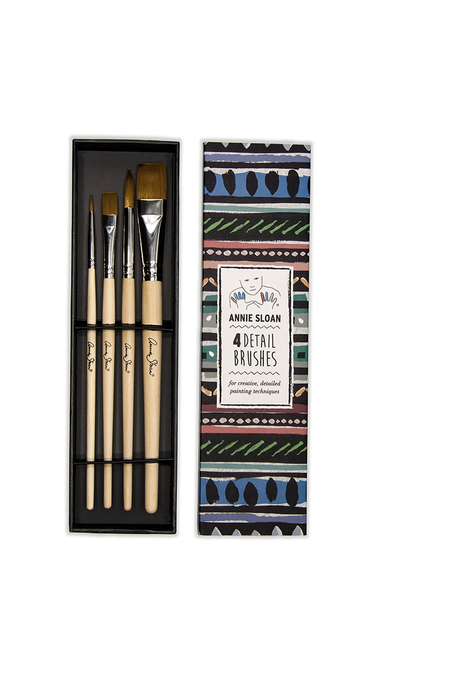 Annie Sloan Detail Brushes dekorationsmåleri dekorera finpensel ask