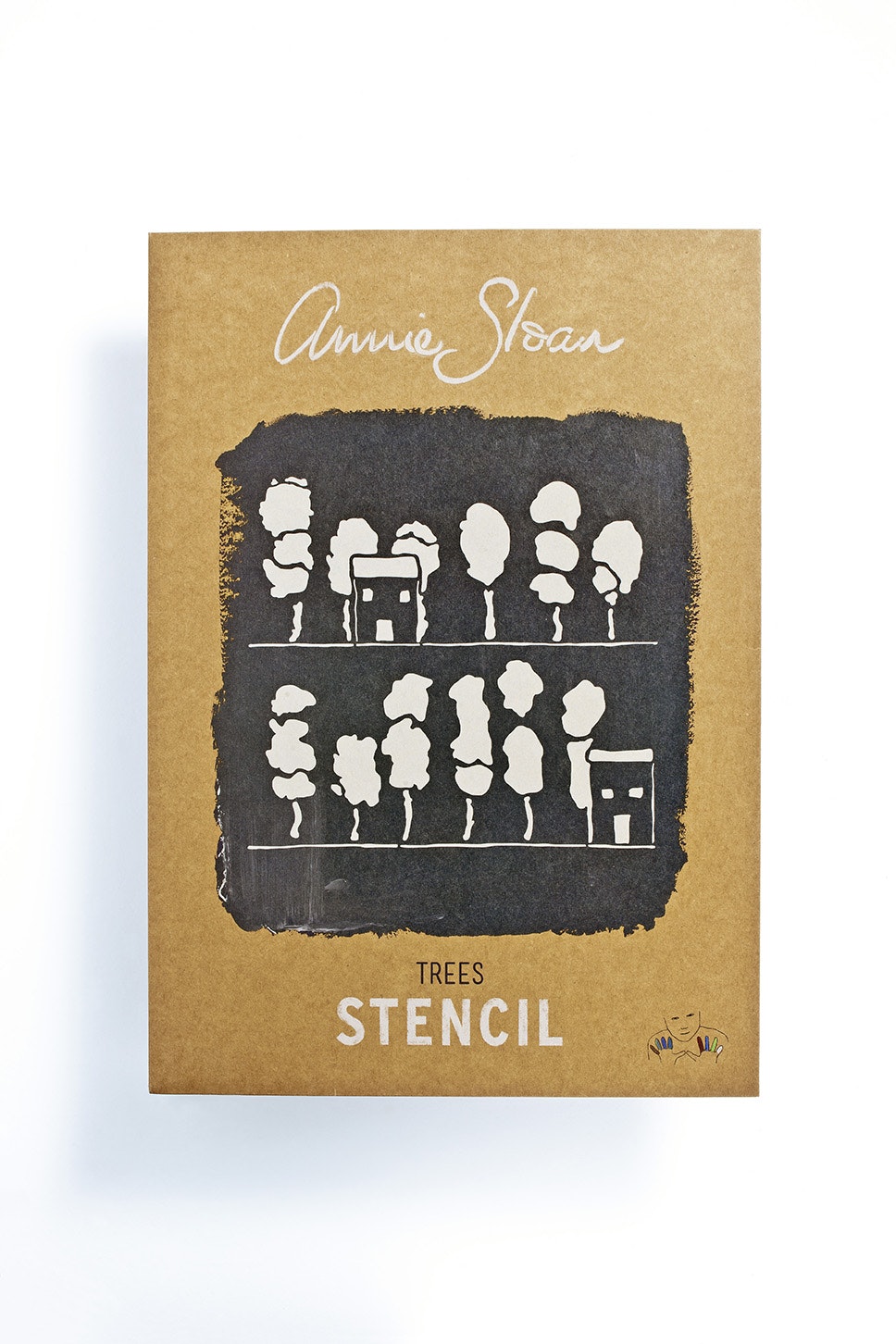 Annie Sloan Stencil  Threes A3 träd mönster schablon glada ungmön