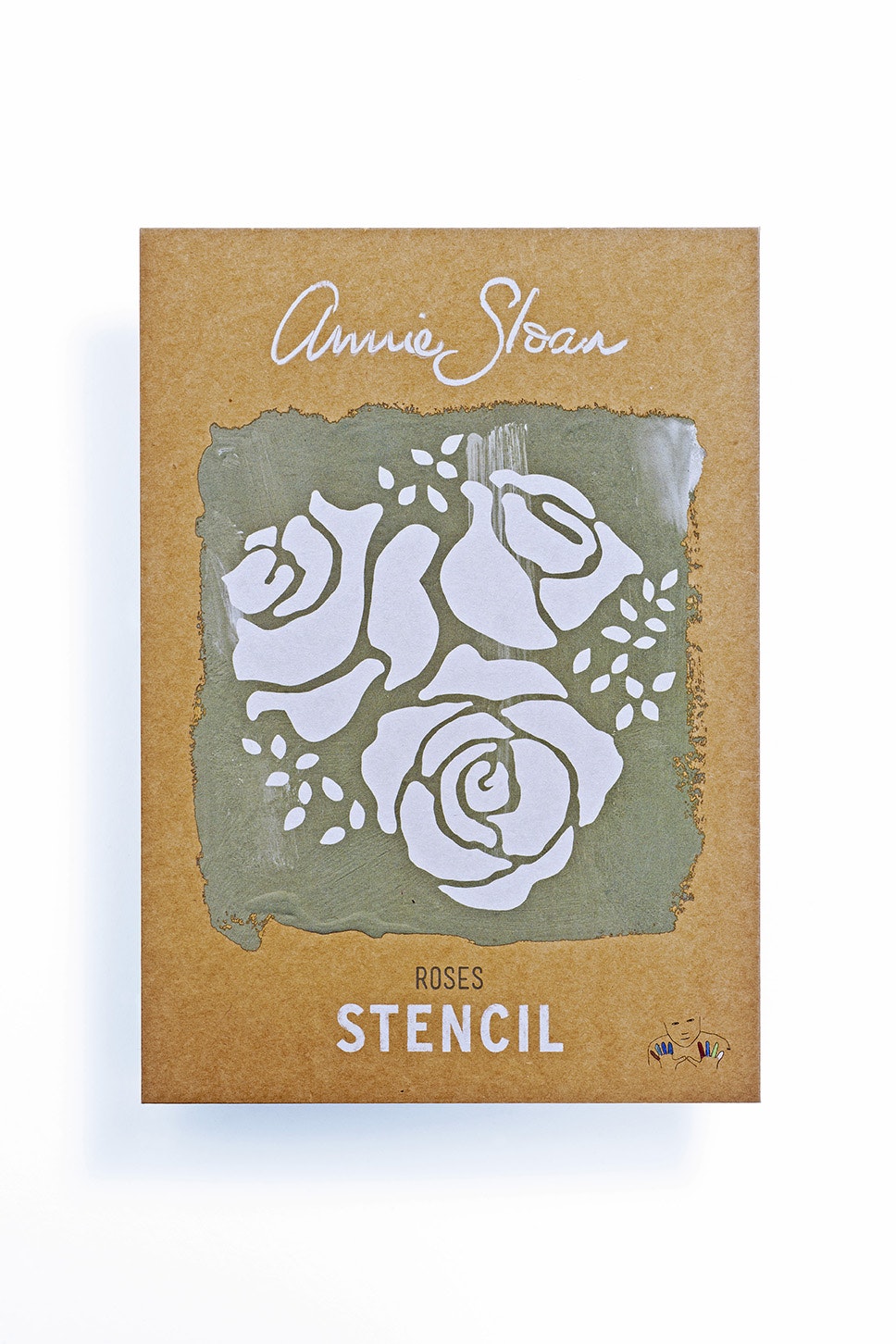 Annie Sloan Stencil Roses A4 schablon rosor mönster glada ungmön