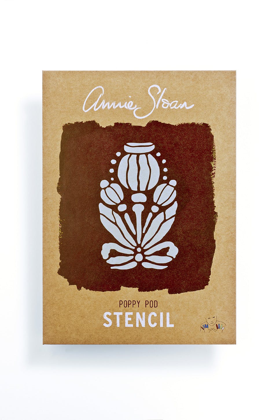 Annie Sloan Stencil  Poppy Pod A4 blomma mönster unikt glada ungmön