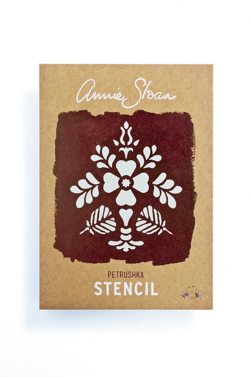 Annie Sloan Stencil  Petrushka A4 ryskt mönster glada ungmön