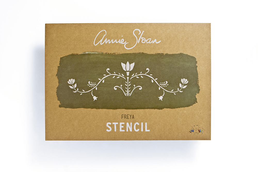 Annie Sloan Stencil  Freya blommor mönster schablon hållbar Glada ungmön