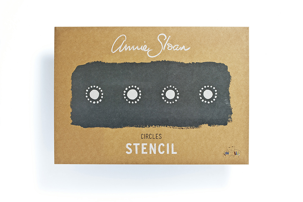 Annie Sloan Stencil Circles schablon A3 cirklar  mönster Glada ungmön