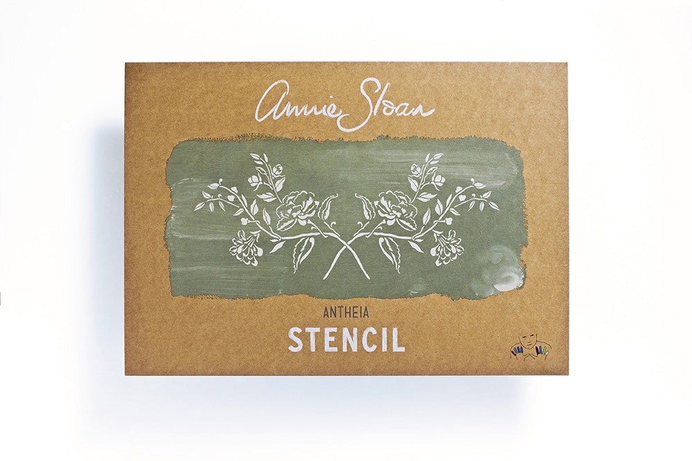 Annie Sloan Stencil Antheia stencil A3  blommor mönster glada ungmöns diversehandel