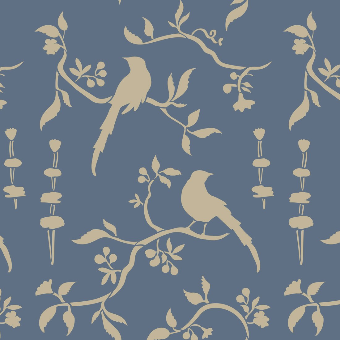 Chinoiserie Birds Annie Sloans stencils glada ungmöns diversehandel bild 4