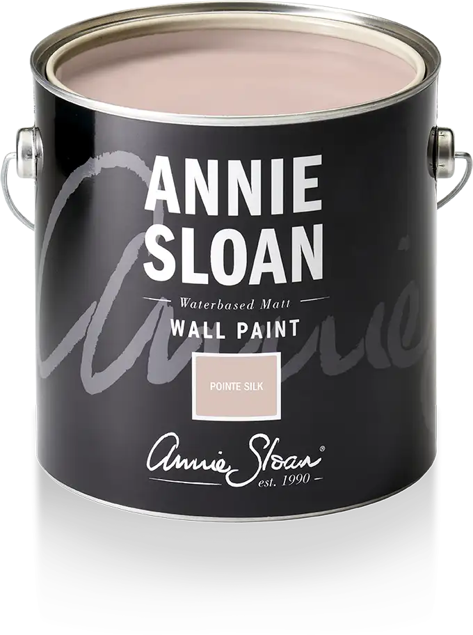 Annie Sloan Wall Paint  Pointe Silk interiör väggfärg rosa glada ungmöns diversehandel 1