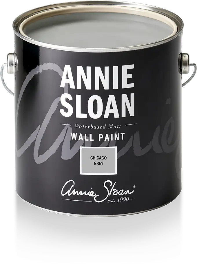 Annie Sloan Wall Paint  Chicago Grey väggfärg grå interiör glada ungmöns diversehandel 1