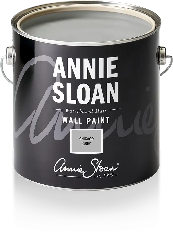 Annie Sloan Wall Paint  Chicago Grey väggfärg grå interiör glada ungmöns diversehandel 1