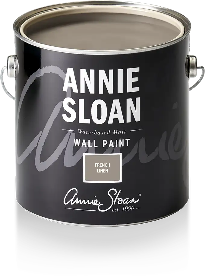 Annie Sloan Wall Paint  French Linen väggfärg brun grå interiör glada ungmöns diversehandel 1