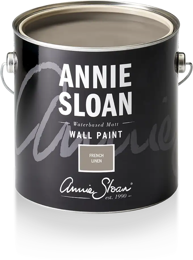 Annie Sloan Wall Paint  French Linen väggfärg brun grå interiör glada ungmöns diversehandel 1