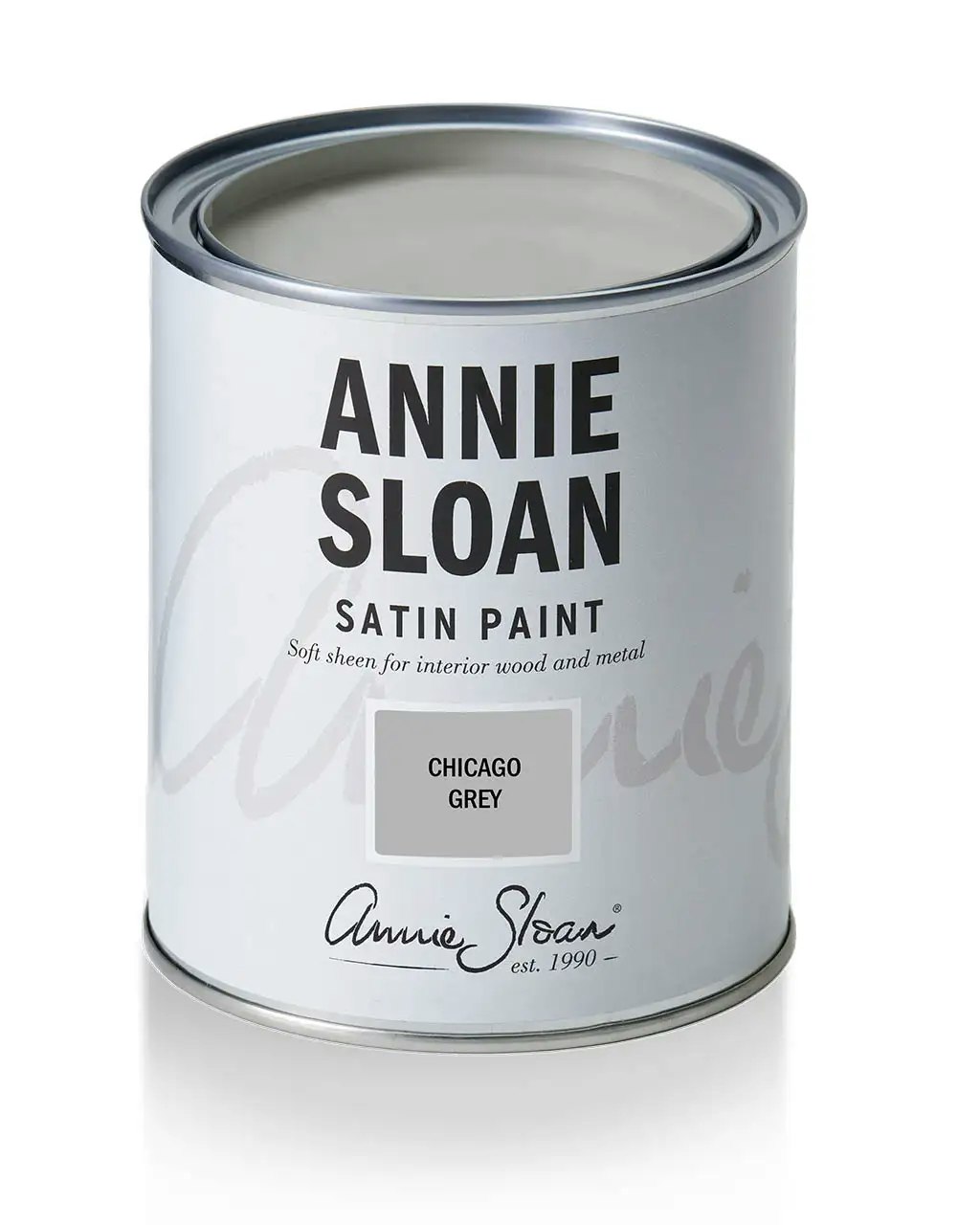 Annie Sloan Satin Paint Chicago grey 750 ml grå tålig glada ungmöns diversehandel