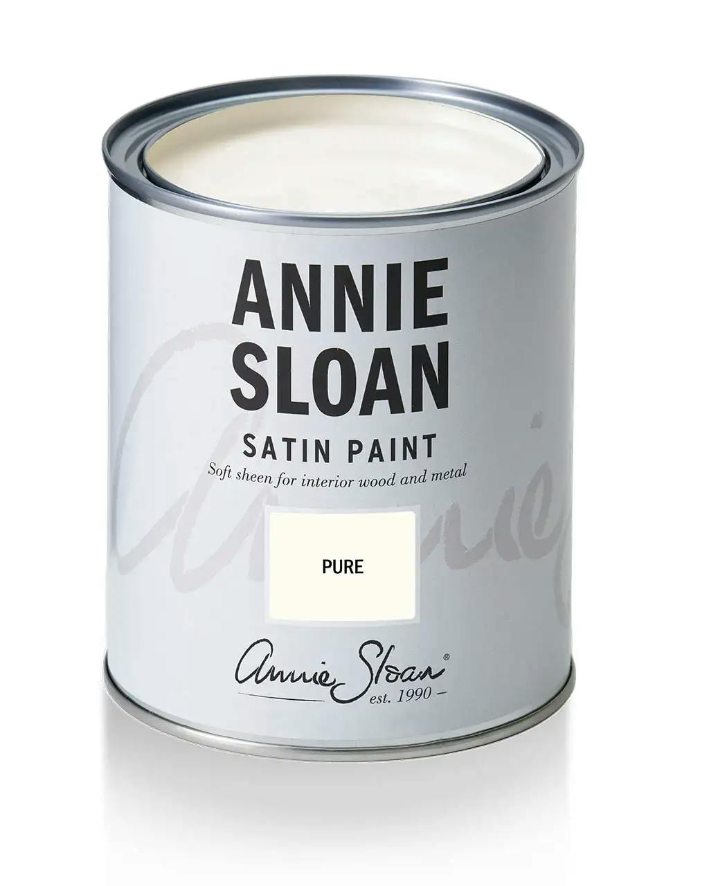 Annie Sloan Satin Paint Pure 750ml vitt vita Tålig glada ungmöns diversehandel