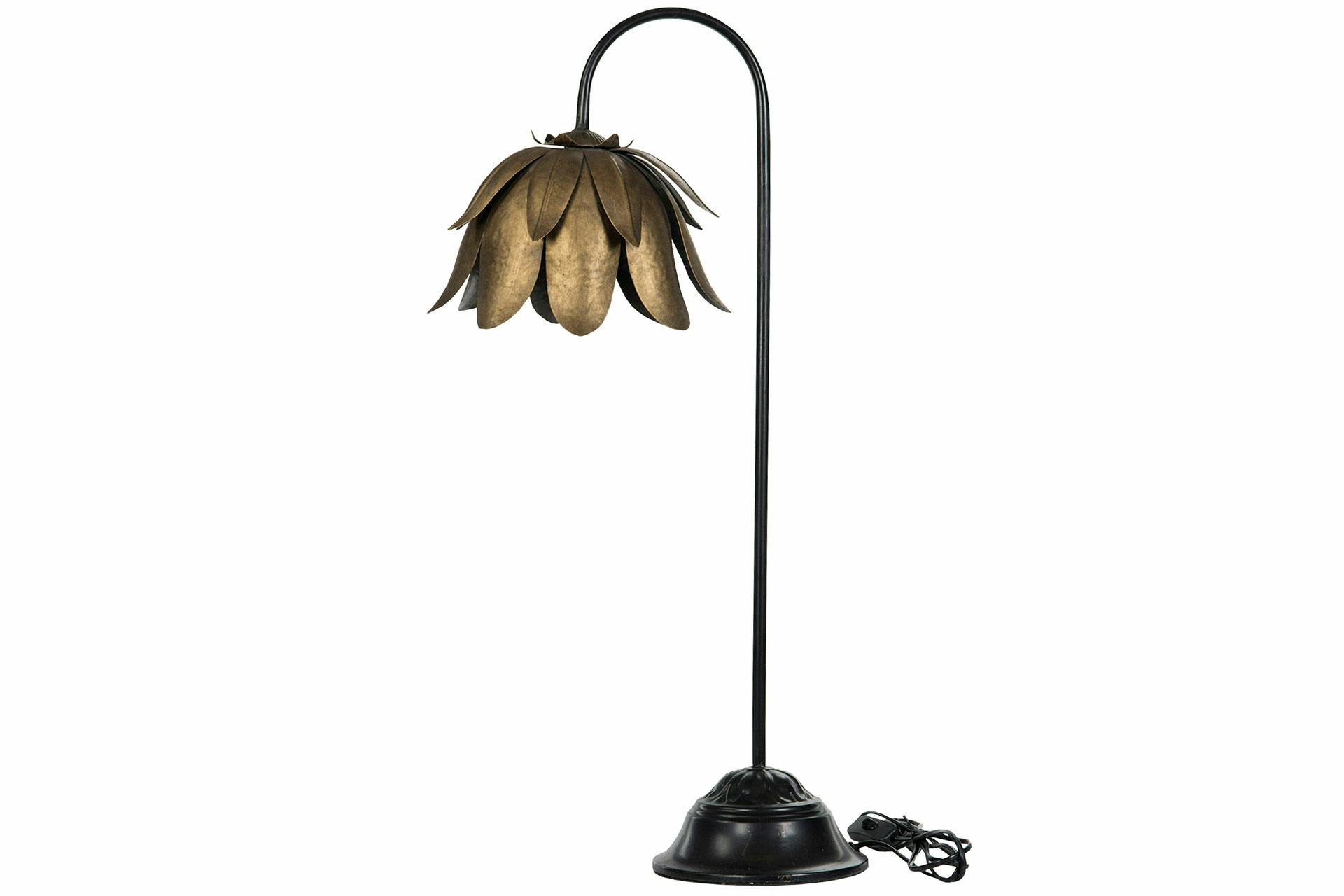 Bordslampa Näckros 80 cm hög mässing  Glada ungmön