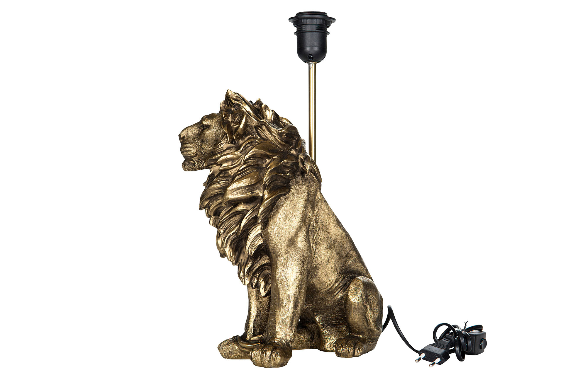 Bordslampa Lejon svart eller guld