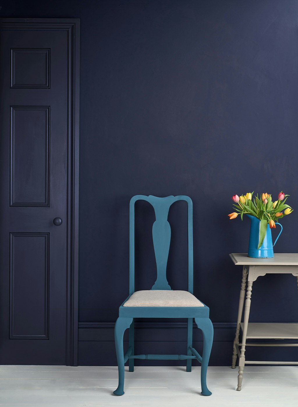 Annie Sloan Wall Paint Oxford Navy, Väggfärg, Mörkt Blå, Mörkblå, Glada Ungmön