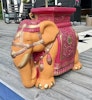 Porslin elefant, Färgglad elefant, Elefant i porslin, Unik prydnad, Annie Sloan, Porslin figur,