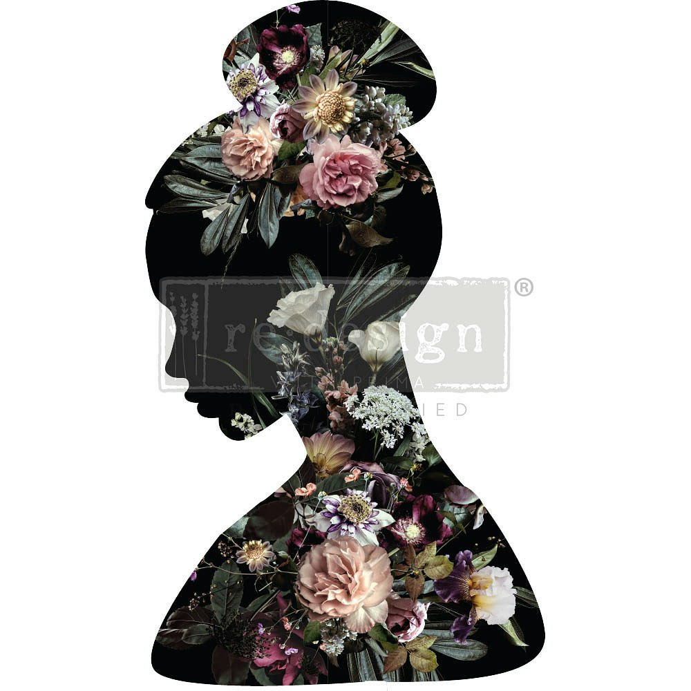 Transfer Re Design Floral Silhoutte