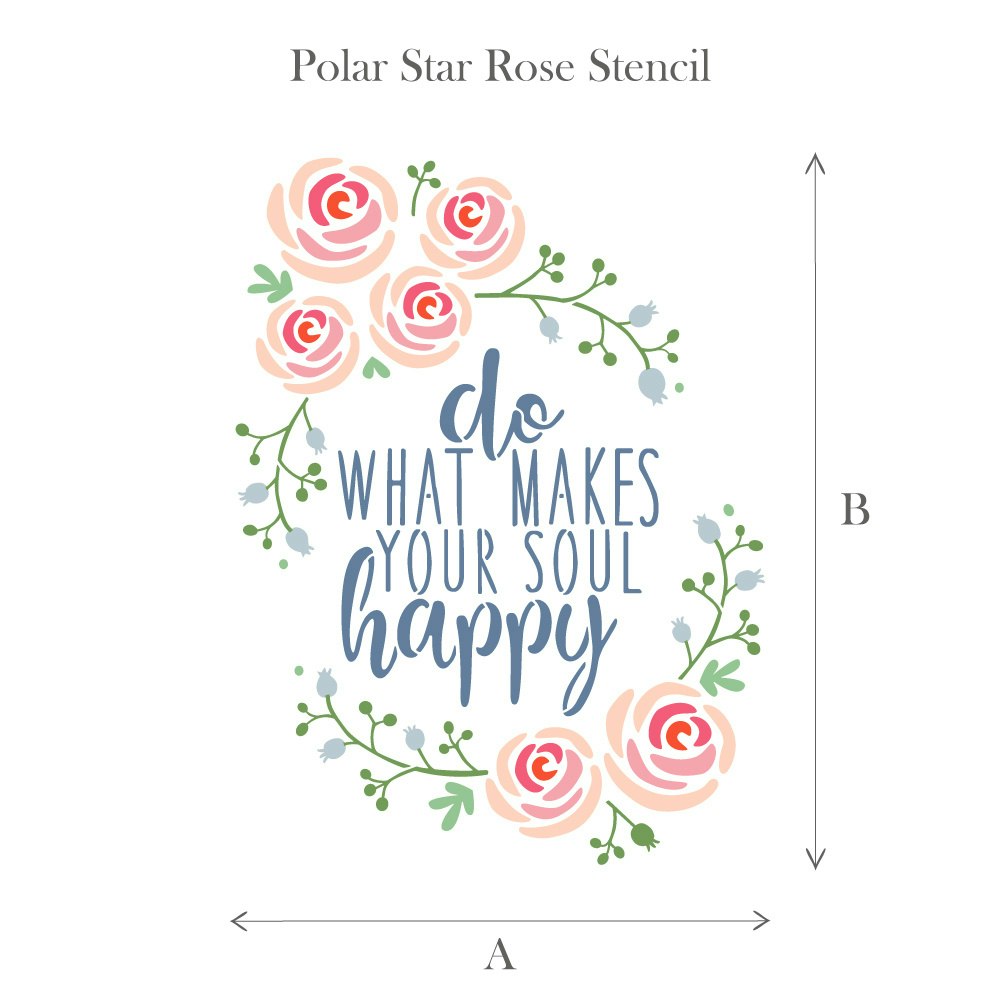 Polar Star Rose, Stencil, Schablon, Mall, Soul Happy, Design,