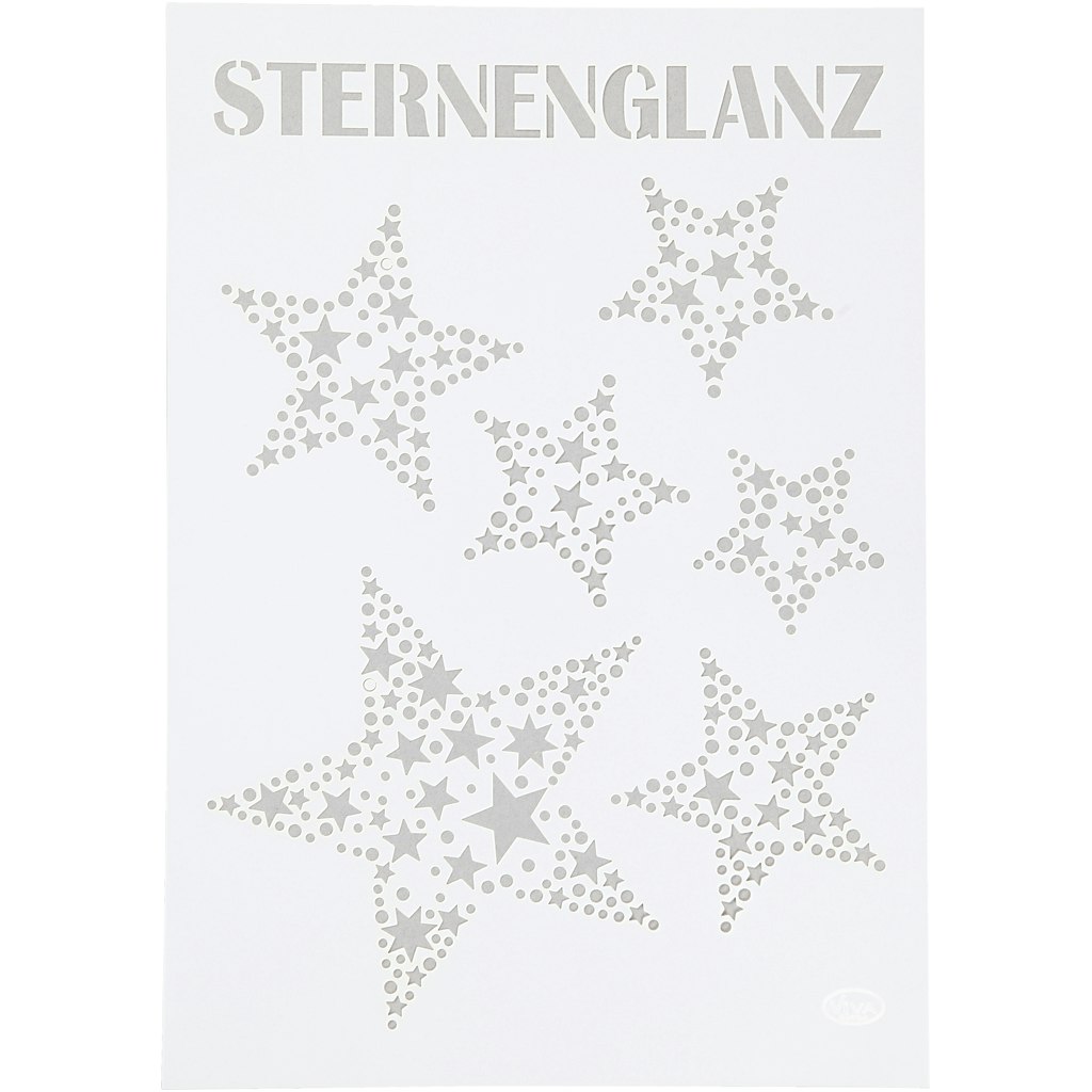 A4, Stencil, Schablon, Stjärnor, Mönster, Stars,