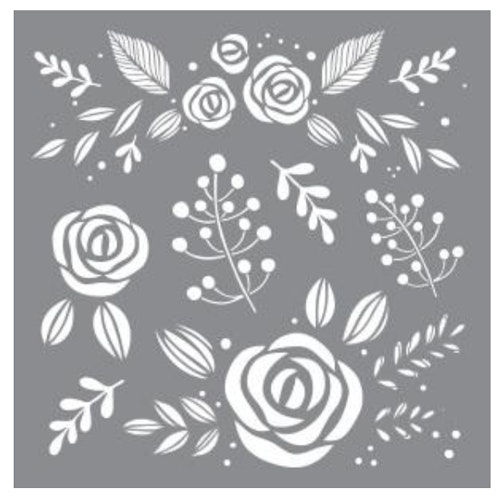 Stencil Whimsical floral