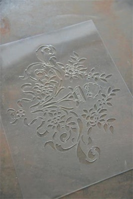 Stencil Franskt motiv