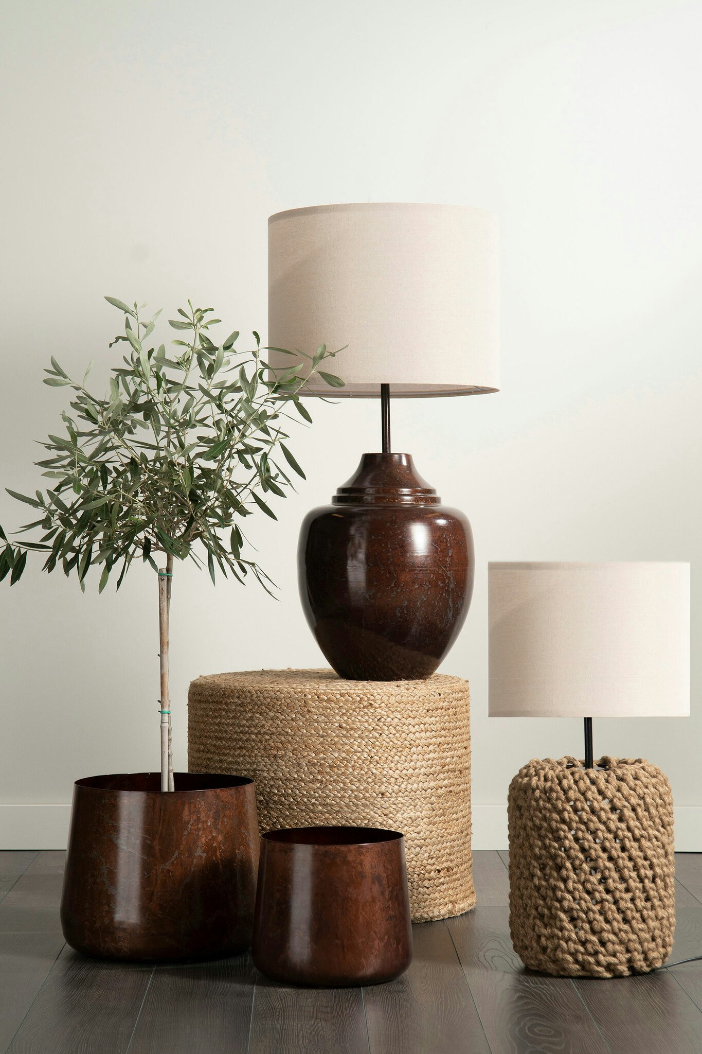 Lampfot i jute