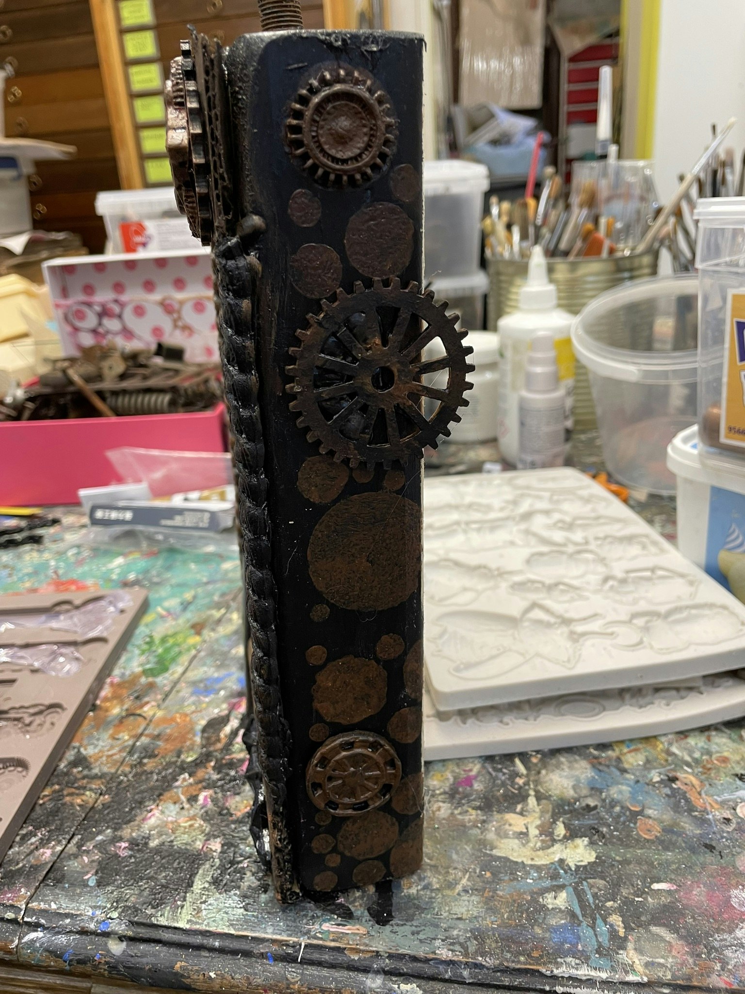 Steampunk unika tavlor olika motiv med steampunktema sidobild, rost