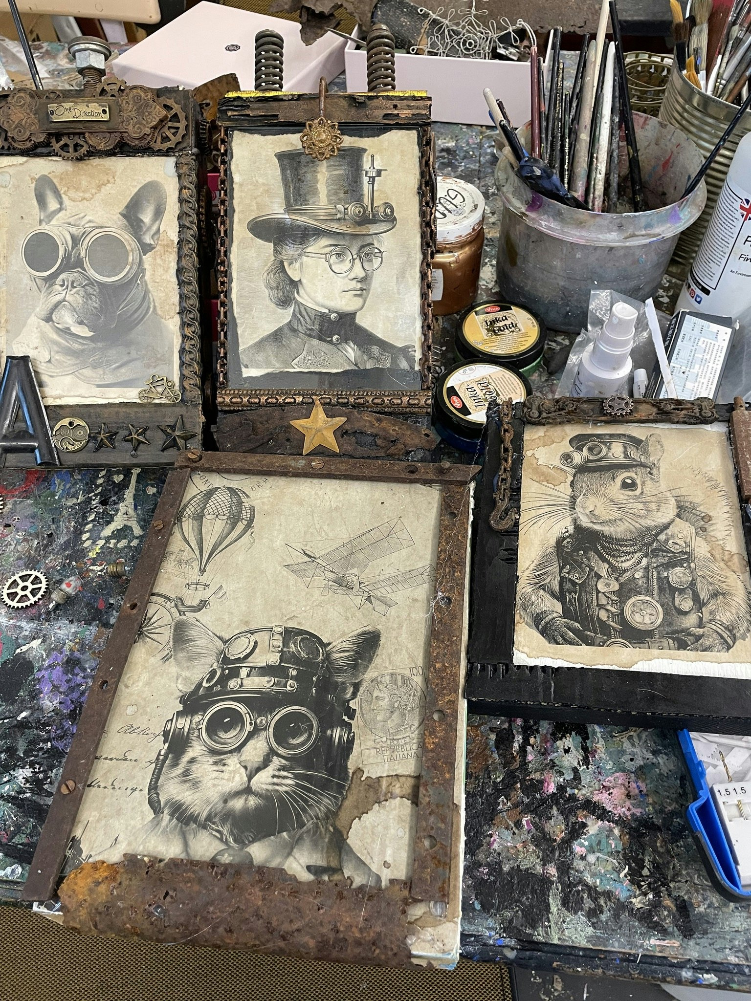 Unik Steampunk-tavla: Ekorre