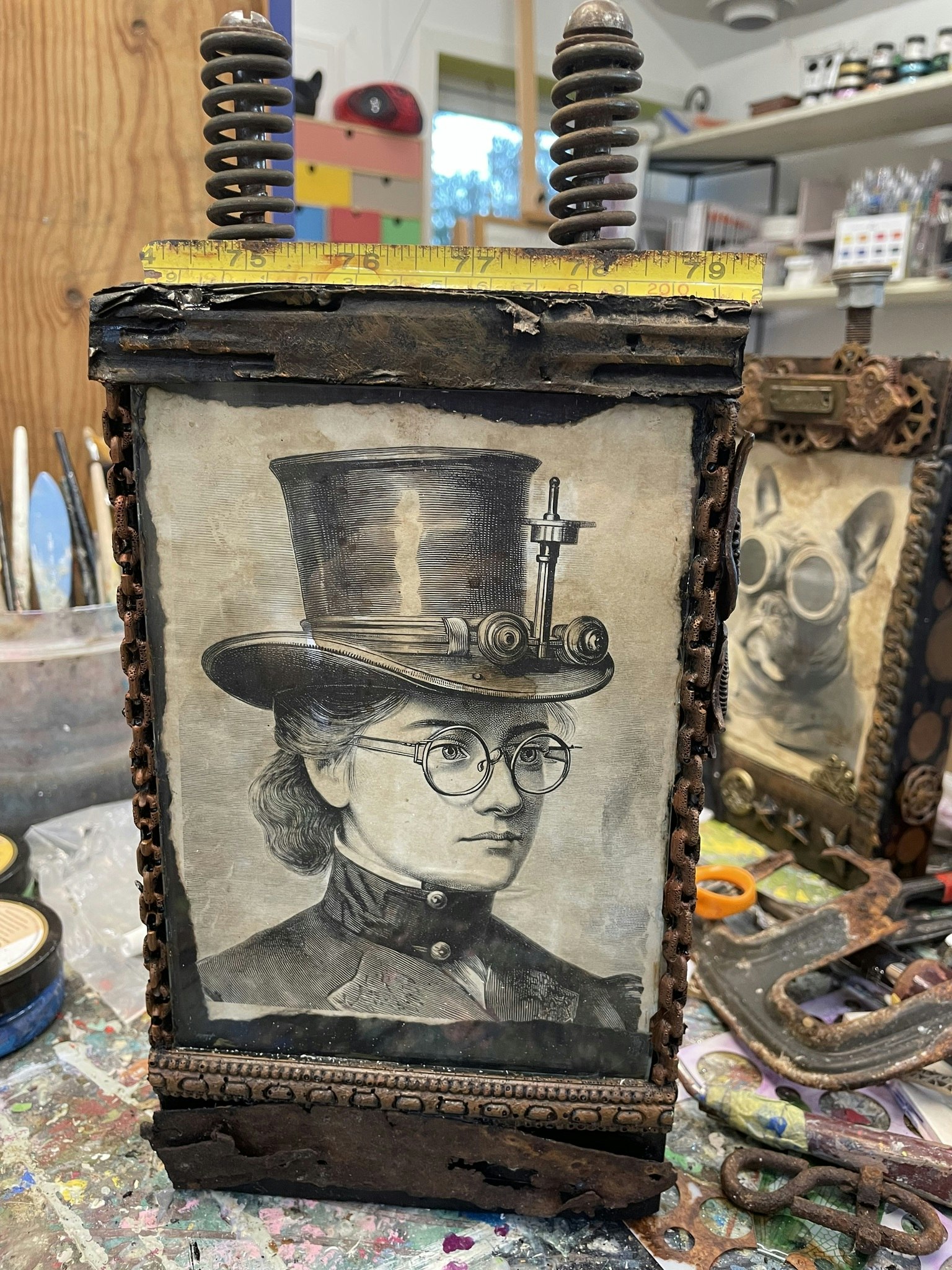 Unik Steampunk-tavla: Kvinna